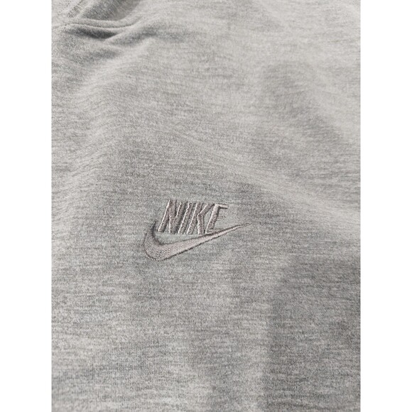 Vintage Y2K Nike Swoosh Zip Up Hoodie Gray Sweatshirt Orange Tag Women Large - Picture 3 of 15